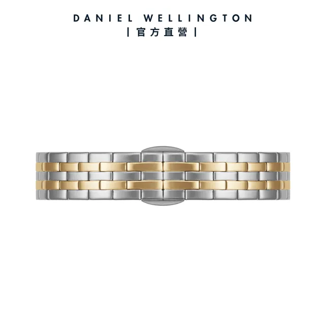 【Daniel Wellington】DW 手錶 Petite Lumine Bezel 28mm 星環貝母盤珠寶式雙色錶鏈(DW00100665)