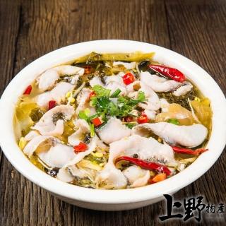 【上野物產】酸菜魚 6包(1000g±10%/固體物345g/包)