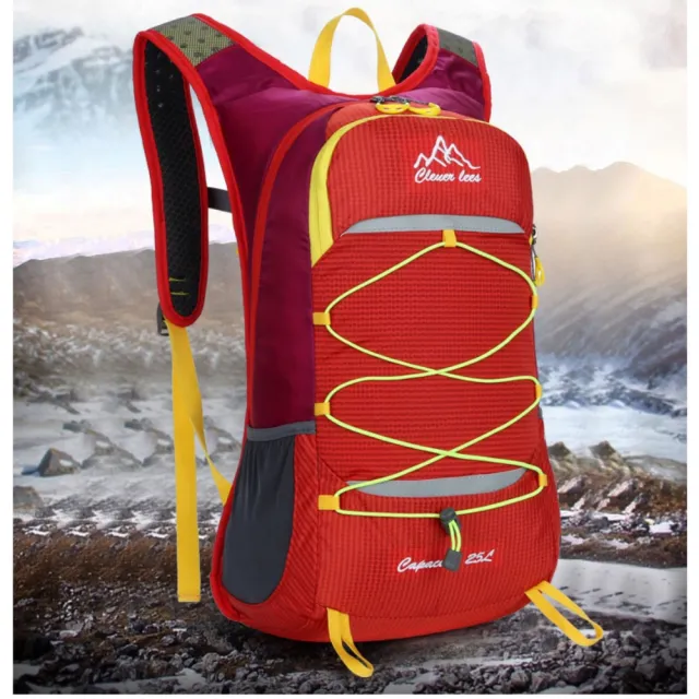 【May Shop】輕量 露營 健行登山 自行車雙肩 減壓後背包