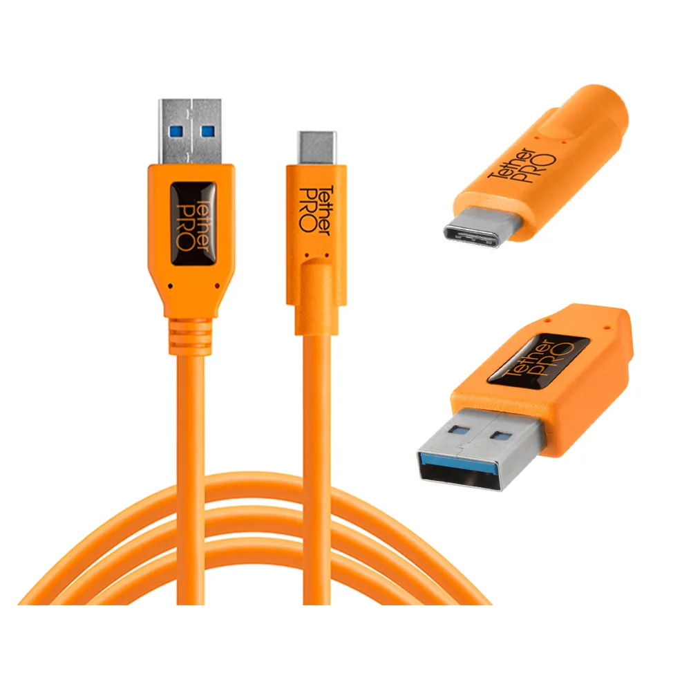【TETHER TOOLS】CUC3215-ORG USB3.0 轉 USB-C(正成公司貨)