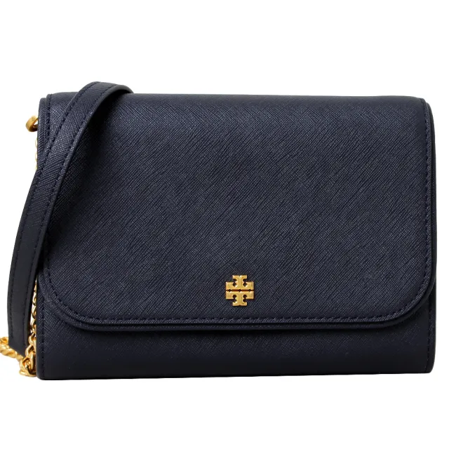 【TORY BURCH】EMERSON 經典LOGO防刮皮革斜背包(多色任選)