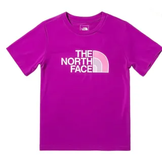 【The North Face】兒童 FLASHDRY吸濕透氣短袖圓領T恤.亞洲版型.休閒衫.運動上衣(81NF-LV1 紫色)