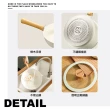 【ONE HOUSE】日式櫸木柄陶瓷不沾鍋-二件組 18CM奶鍋+28CM炒鍋(1組)