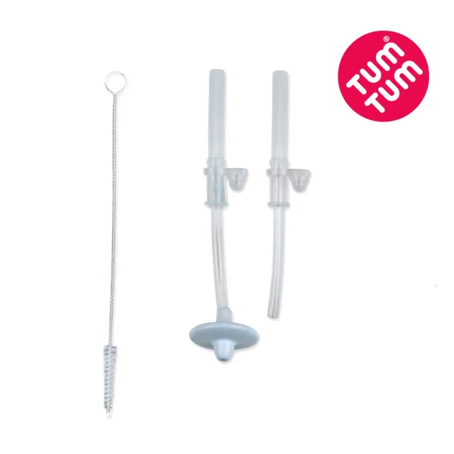 【Tum Tum】重力球吸管替換組2入-附吸管刷(學習水杯200ml-v2適用)