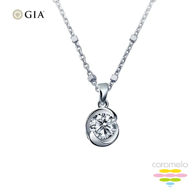 【彩糖鑽工坊】GIA 鑽石 30分 F成色 鑽石項鍊 玫瑰花項鍊(EX車工 鑽石)