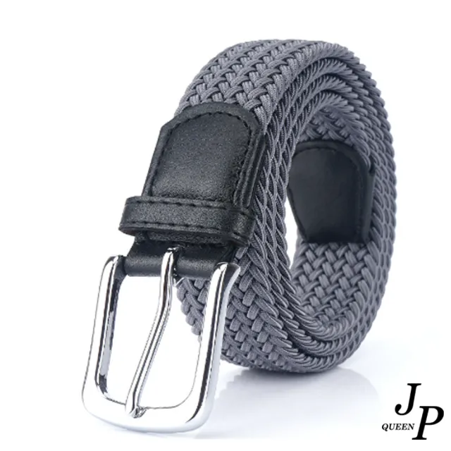 【Jpqueen】簡約編織帆布針扣彈力鬆緊男女皮帶腰帶(10色可選)