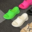 【JP Queen New York】時尚純色厚底超坡跟魚嘴拖鞋(4色可選)