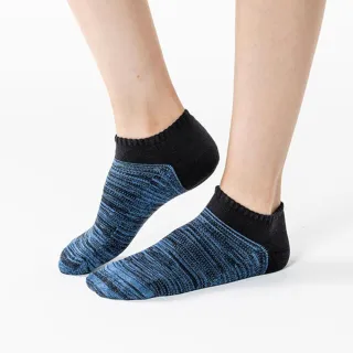 【SunFlower 三花】12雙組迷流靛藍透氣運動襪