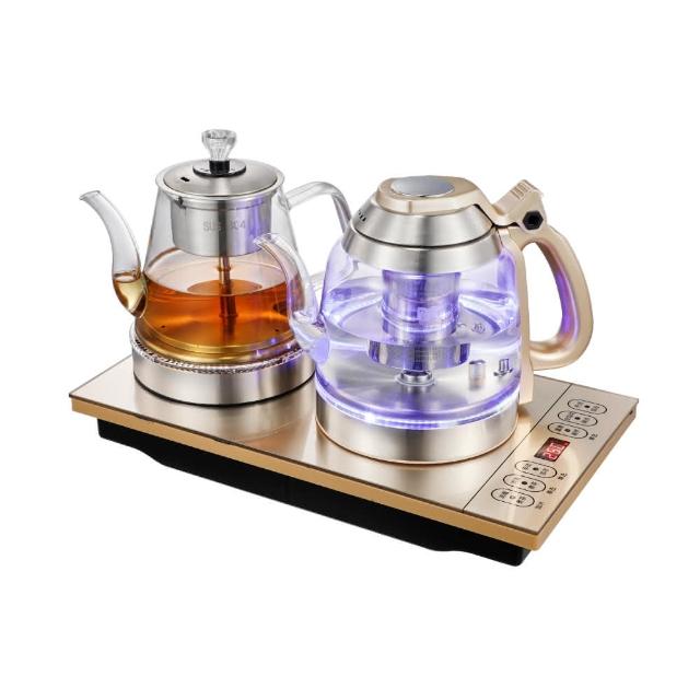  SONGEN松井 SG-608TM 玻璃電熱水壺，容量1-2公升，適合沖泡咖啡、茶飲，採用高硼砂玻璃內膽耐熱安全。110V/60Hz運作，消耗功率600-700W，尺寸長370x寬200x高200mm，重量僅2.8kg。配件包含主機、玻璃電水壺(附濾茶網)、玻璃萃取壺、茶車及說明書，產地中國，享1年保固，BSMI許可字號R73998。快速沸騰，安全便捷，完美家用茶咖啡伴侶。 