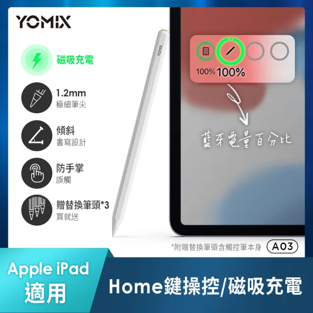 【Apple】2021 iPad mini 6 8.3吋/WiFi/256G(磁力吸附觸控筆A03組)