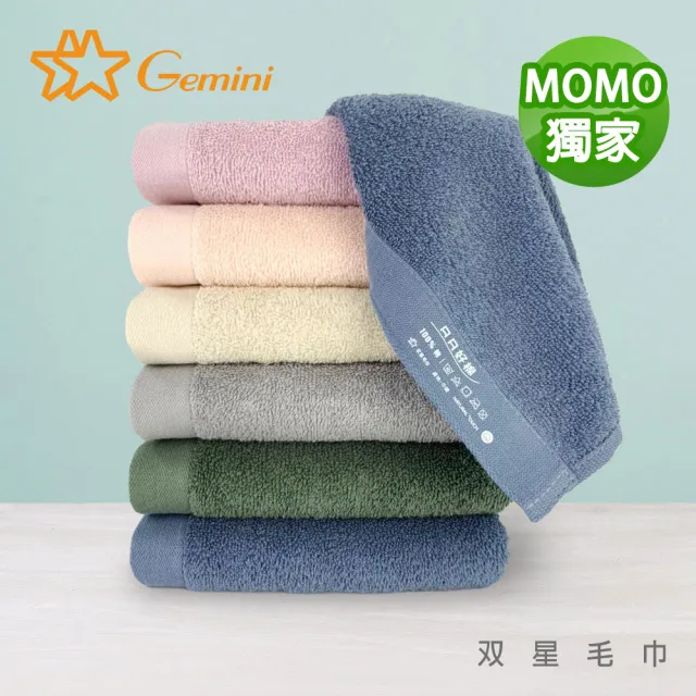 【Gemini 雙星】官方直營 100%純棉飯店大浴巾2入(自帶掛繩)-多色任選
