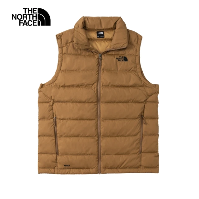 The North Face 北面男款棕色舒適保暖立領羽絨背心｜88R6173