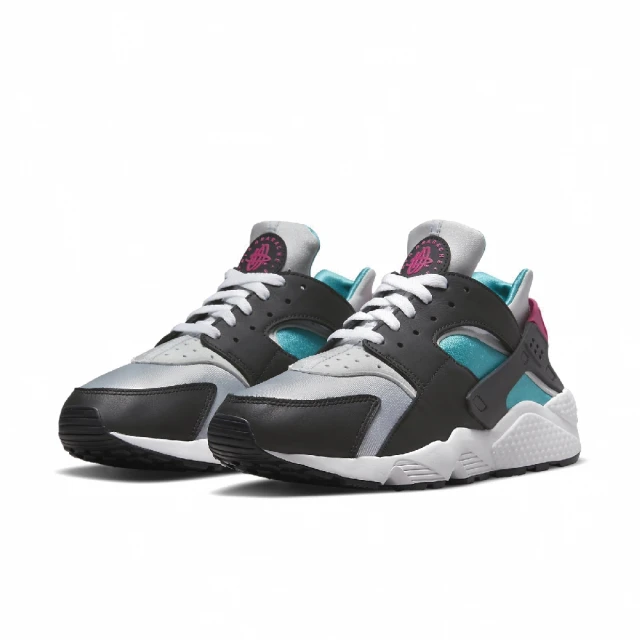 NIKE 耐吉NIKE 耐吉 武士鞋 Air Huarache 男鞋 黑 銀 綠 襪套 休閒鞋 South Beach(DD1068-004)