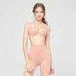【Swear 思薇爾】柔塑曲線系列E-G罩調整型蕾絲集中包覆塑身女內衣(澄粉色)