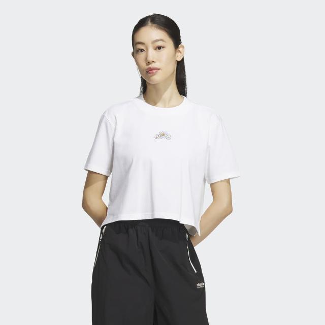 【adidas 官方旗艦】短版短袖上衣 T恤 女 - Originals(IK8642)