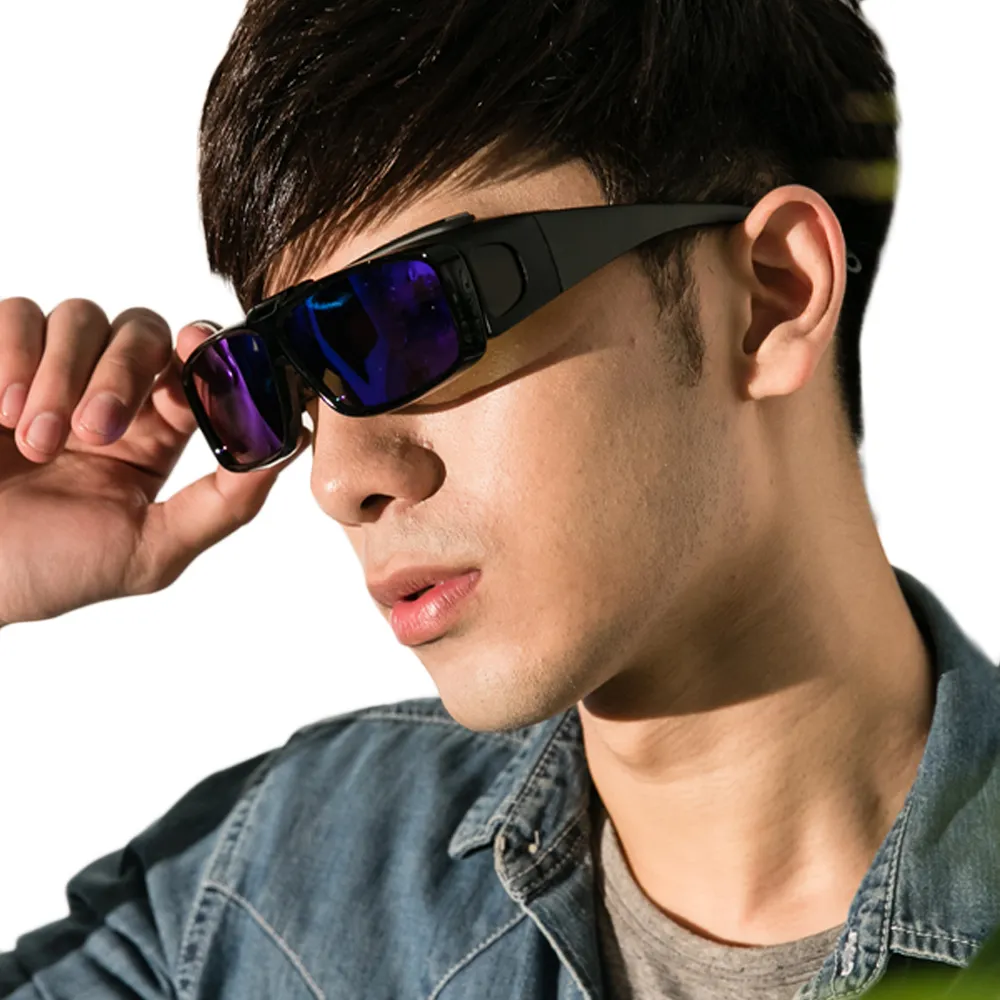 【OT SHOP】太陽眼鏡 墨鏡 防風護目鏡 P01(抗UV偏光近視套鏡 掀開活動式鏡框 運動慢跑登山 MIT台灣製)