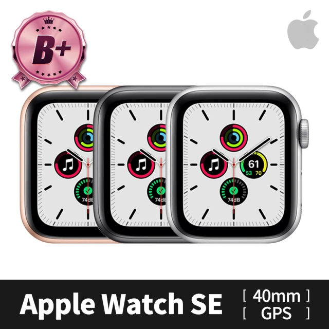 AppleApple 蘋果 B 級福利品 Apple Watch SE GPS 40mm 鋁金屬錶殼(副廠配件/錶帶顏色隨機)