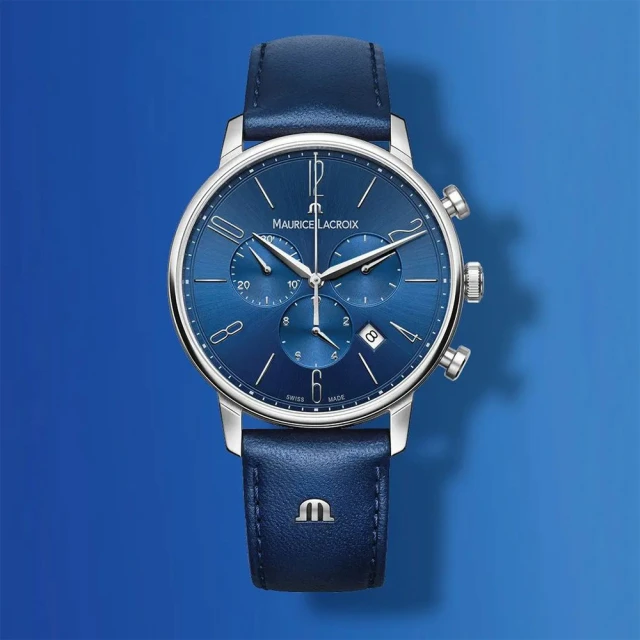 【Maurice Lacroix 艾美錶】ELIROS 經典三眼計時手錶-40mm(EL1098-SS001-420-4)