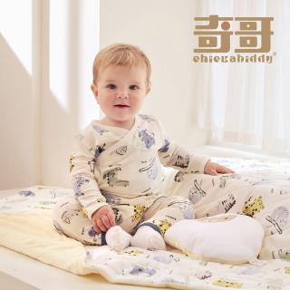 【奇哥官方旗艦】Chic a Bon 動物點點名肚衣兔裝/包屁衣-高效蓄熱恆溫布 3-9個月(2色選擇)