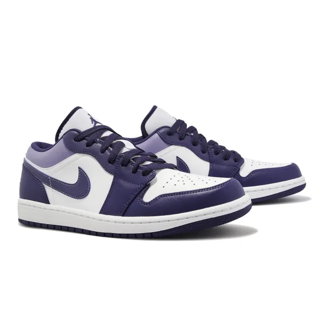 NIKE 耐吉】休閒鞋Air Jordan 1 Low 男鞋紫白Sky J Purple AJ1(553558