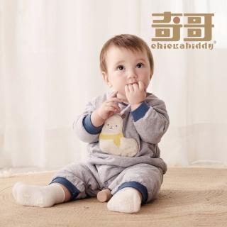 【奇哥官方旗艦】Chic a Bon 動物點點名鋪棉長袍妙妙裝/連身衣 3-12個月(2色選擇)