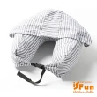 【iSFun】U型連帽＊顆粒旅行辦公午睡飛機頸枕(顏色可選)