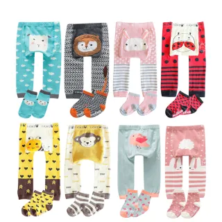 【Baby 童衣】加購 寶寶動物造型針織內搭褲+襪子兩件組 88573(共8色)