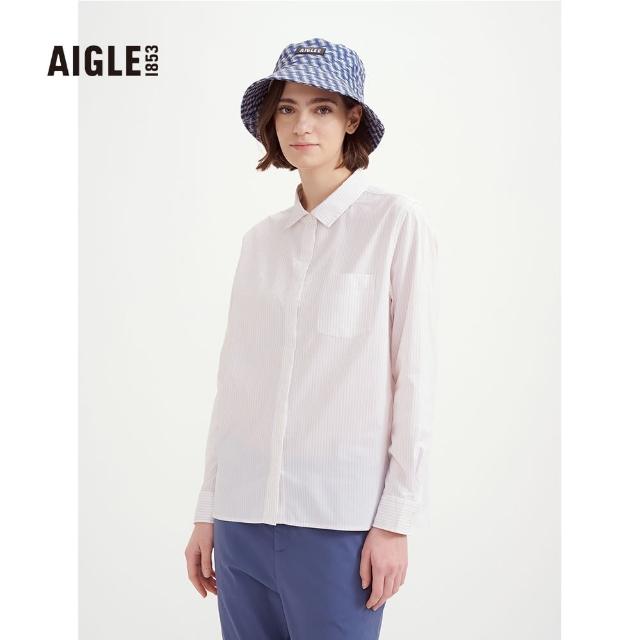 【AIGLE】女快乾長袖襯衫AG-3P214A138 淺卡其(女襯衫 快乾長袖襯衫)