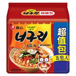 【NONG SHIM】農心香辣海鮮烏龍麵超值包5入(600g)