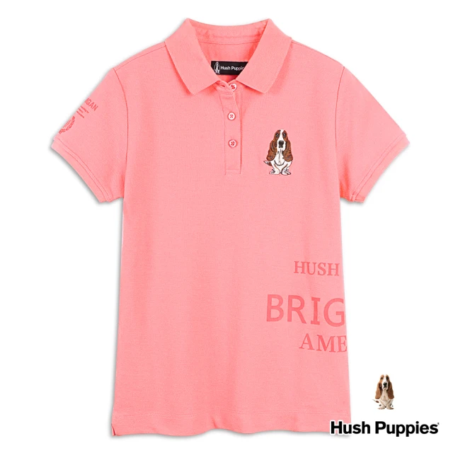 Hush Puppies 女裝 POLO衫 經典款徽章印花刺