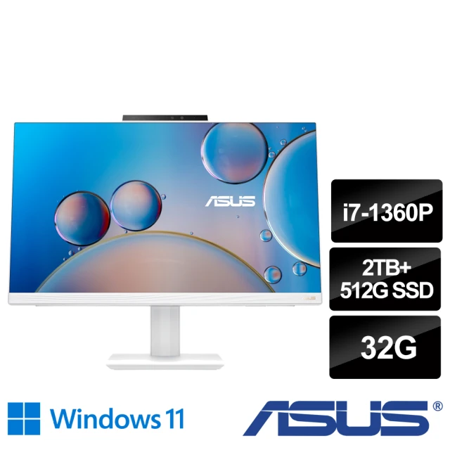 ASUS 華碩ASUS 華碩 24型 i7觸控液晶電腦(AIO A5402/i7-1360P/32G/2T HDD+512G SSD/W11)