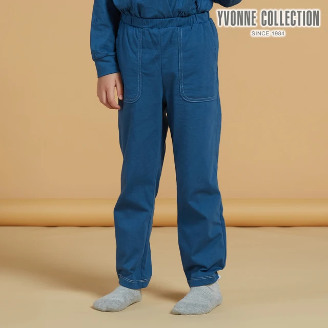 YVONNE 以旺傢飾 童裝｜車縫設計長褲(普魯士藍)品牌優