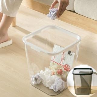 【MGSHOP】無印風 透明垃圾桶