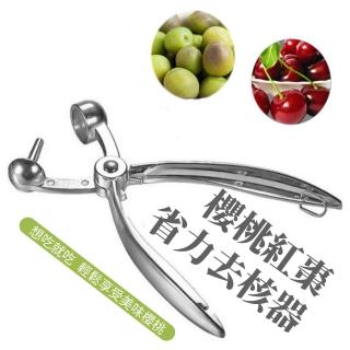 【易取心】櫻桃紅棗省力快速去核器(鋁合金 不生鏽 去籽 取芯 工具 廚房 桂圓)