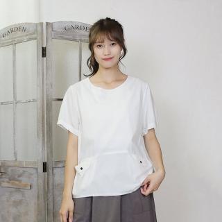 【Hana Mokuba】花木馬日系女裝圓領層次感趣味休閒上衣(上衣)