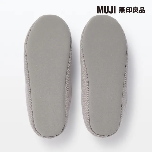 【MUJI 無印良品】棉平織室內拖鞋/灰色