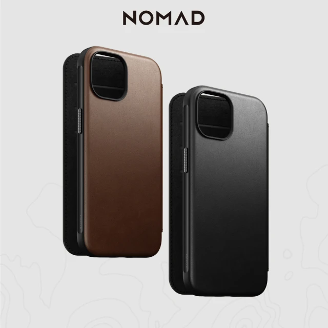 【NOMAD】iPhone 15 6.1-嚴選Classic皮革保護套(獨特紋理更具特色)