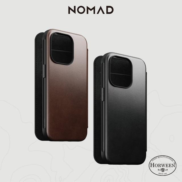 【NOMAD】iPhone 15 Pro 6.1-精選Horween皮革保護套(嚴選Horween皮革獨特紋理更具特色)