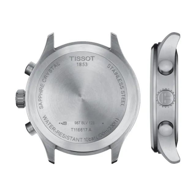 【TISSOT 天梭 官方授權】韻馳系列 CHRONO XL 三眼計時手錶-45mm 母親節 禮物(T1166171606200)