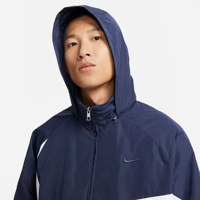 NIKE 耐吉】外套男款運動外套風衣外套AS M NK SWOOSH WVN JKT 藍白