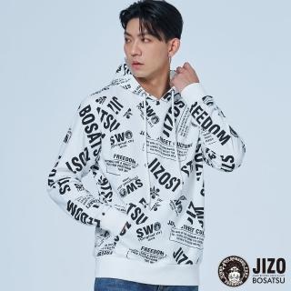 【BLUE WAY】男裝 LOGO滿版連帽 長袖 上衣-地藏小王