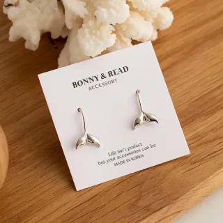 【BONNY & READ】[純銀] 萊茵河的人魚耳環(純銀 人魚 素面 耳環)