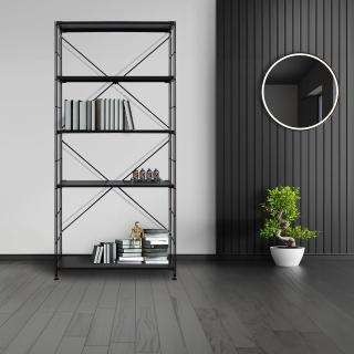 【HappyLife】無印風烤漆五層置物架86×41×175.5cm-Y11377(臺灣製造/鐵架/收納架/收納櫃/櫃子/電器架)