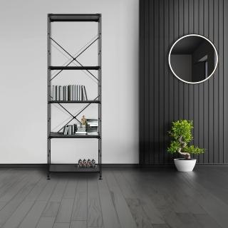 【HappyLife】無印風烤漆五層置物架58×41×175.5cm-Y11373(臺灣製造/鐵架/收納架/收納櫃/櫃子/電器架)