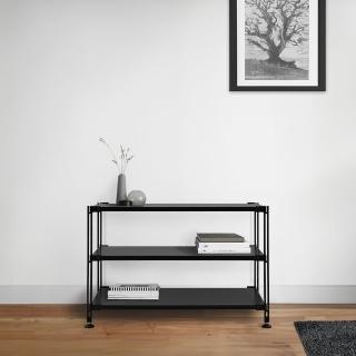 【HappyLife】無印風烤漆三層置物架86×41×46cm-Y11374(臺灣製造/鐵架/收納架/收納櫃/櫃子/電器架)