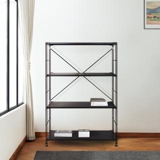 【HappyLife】無印風烤漆四層置物架86×41×120cm-Y11376(臺灣製造/鐵架/收納架/收納櫃/櫃子/電器架)