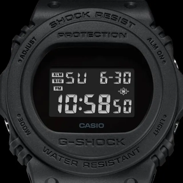 【CASIO 卡西歐】G-SHOCK潮流再現經典型_DW-5700C復刻概念錶_DW-5750E-1B_黑_45.4mm