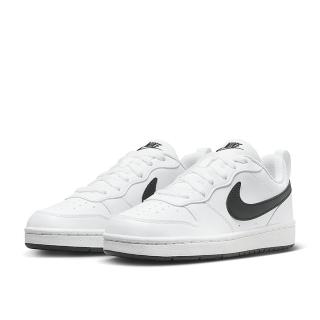 【NIKE 耐吉】休閒鞋 女鞋 大童 運動鞋 COURT BOROUGH LOW RECRAFT GS 白黑 DV5456-104