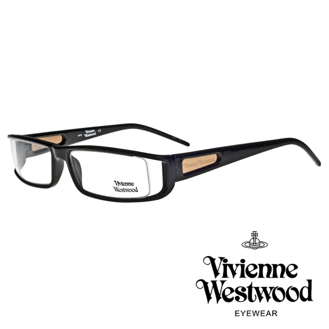 【Vivienne Westwood】英倫極簡時尚風格光學眼鏡(黑 VW204_01)