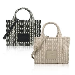 【MARC JACOBS 馬克賈伯】MINI TOTE小羊皮浮雕壓印兩用托特包(二色選)